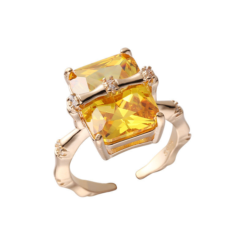 Yellow Cube Ring