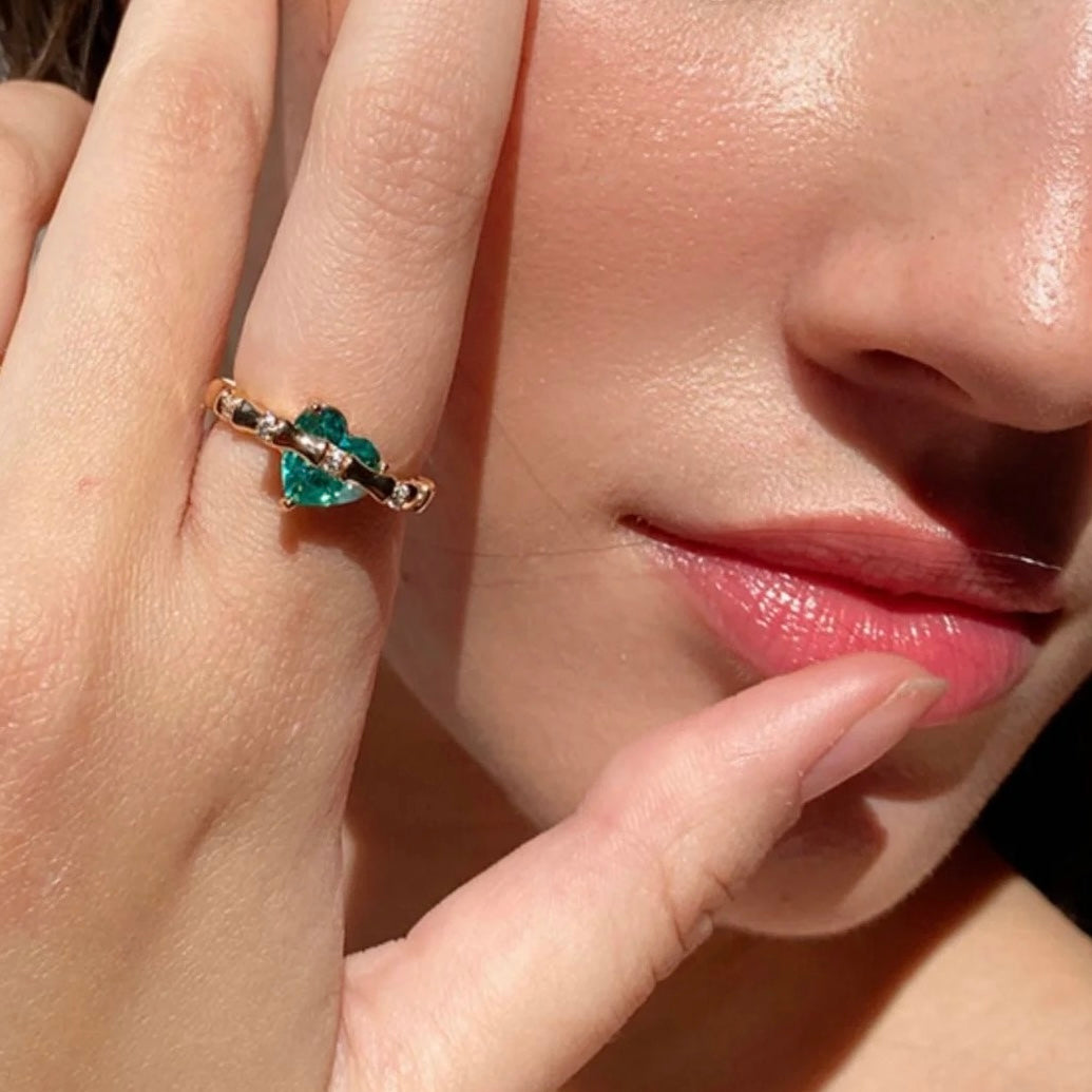 Green Heart Ring