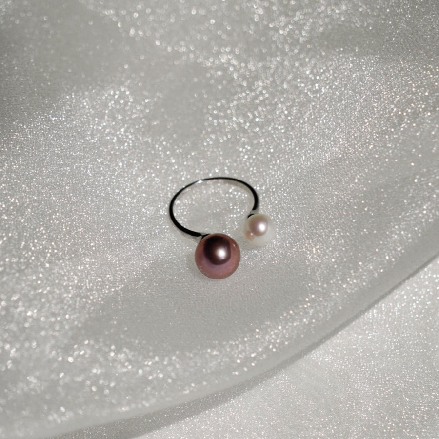 Purple & White Pearl Ring
