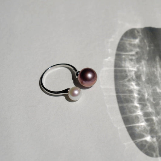 Purple & White Pearl Ring