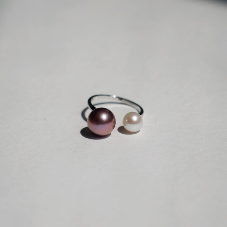 Purple & White Pearl Ring