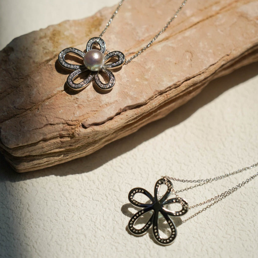 Flower Madama Akoya Pearl Necklace