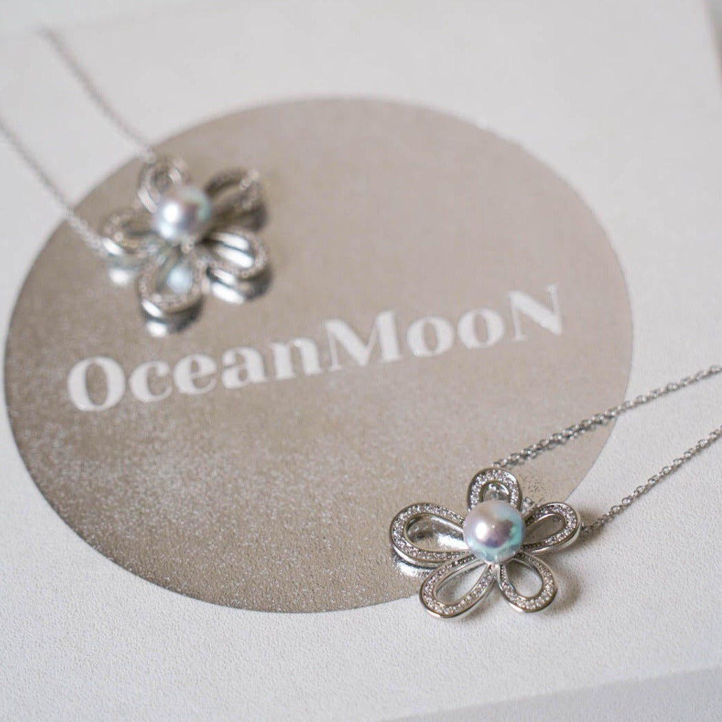 Flower Madama Akoya Pearl Necklace