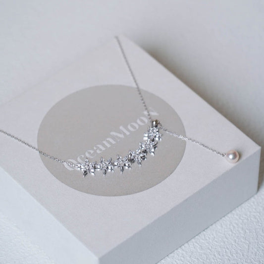 Six Flowers Pearl Necklace