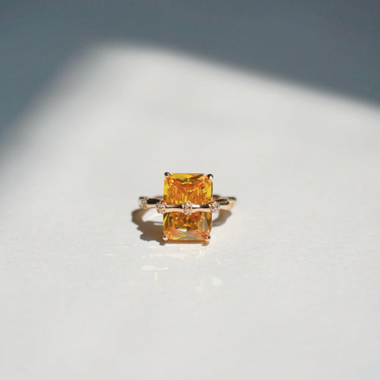 Yellow Cube Ring