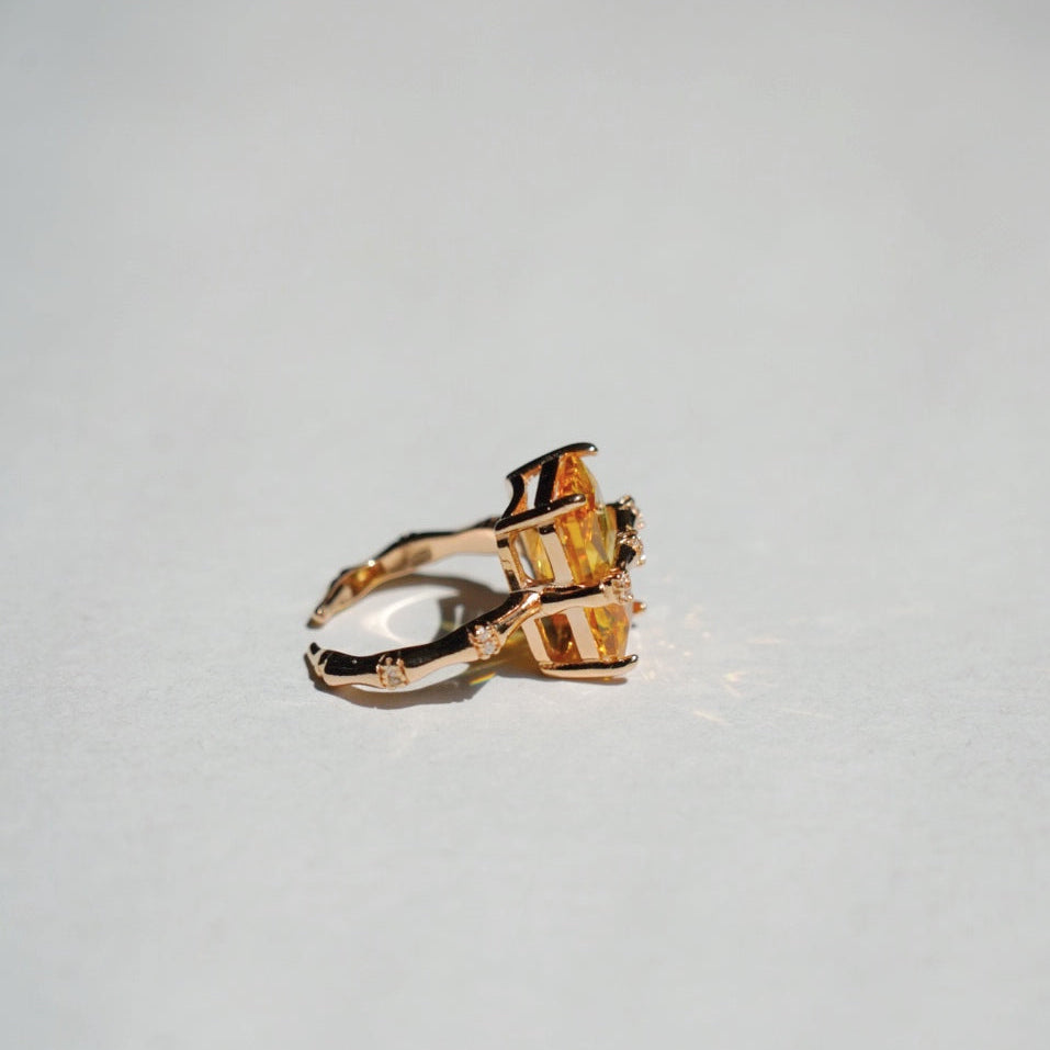Yellow Cube Ring