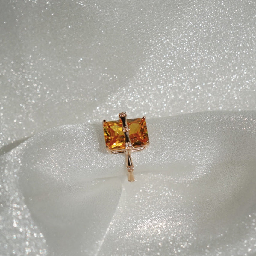 Yellow Cube Ring