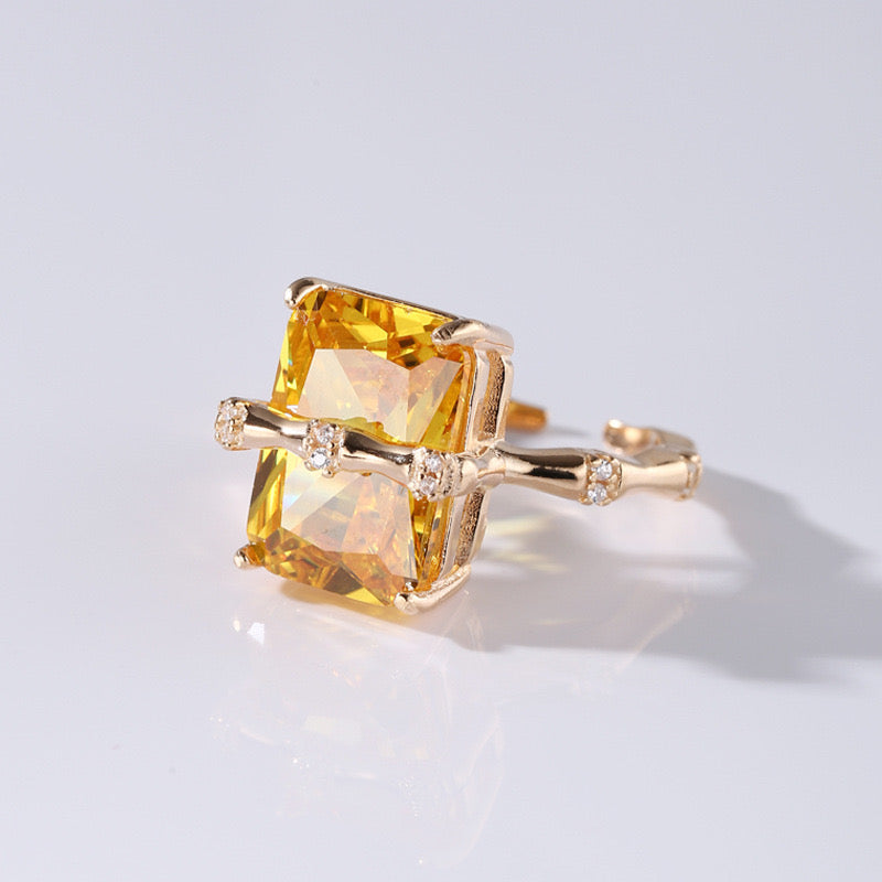 Yellow Cube Ring