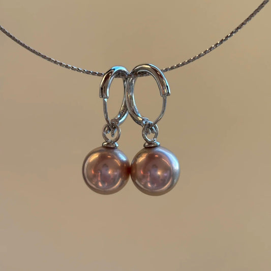 Purple Pearl Earrings