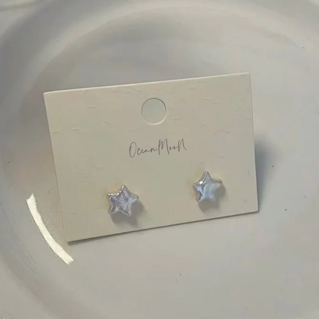 Baroque Star Pearl Studs