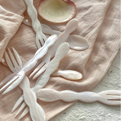 Wave Shell Spoon & Fork