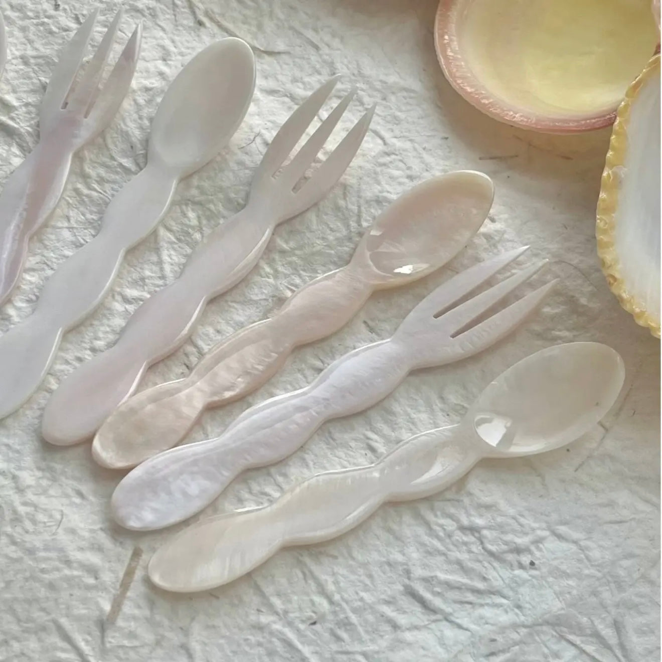 Wave Shell Spoon & Fork