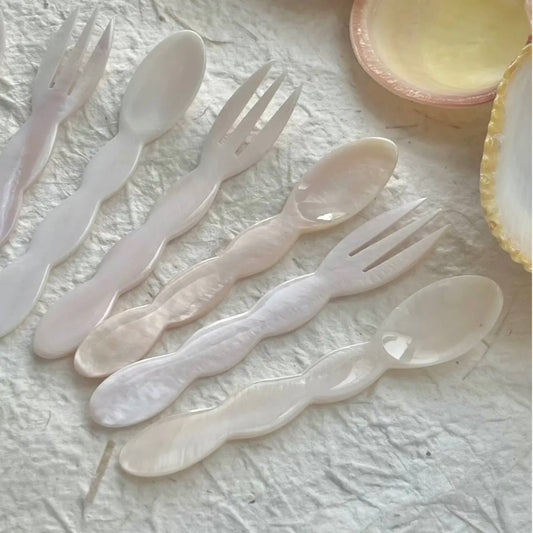 Wave Shell Spoon & Fork