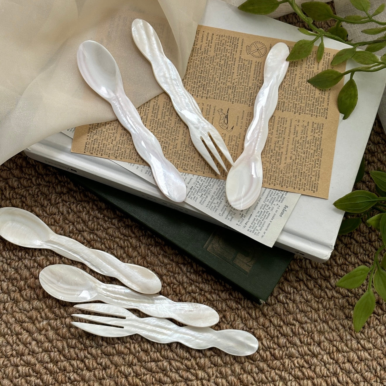 Wave Shell Spoon & Fork