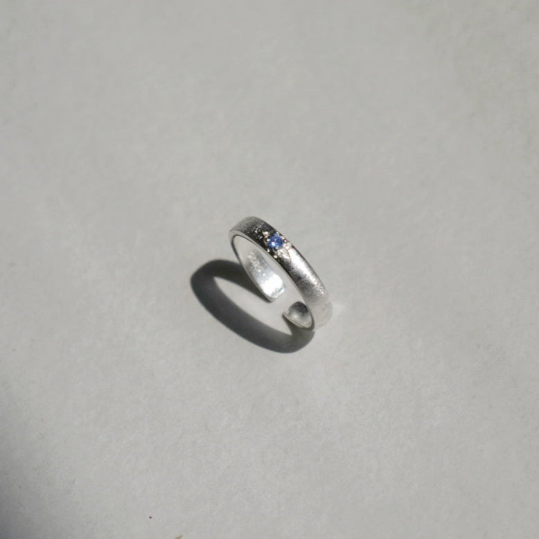 Tiny Blue Zircon Ring