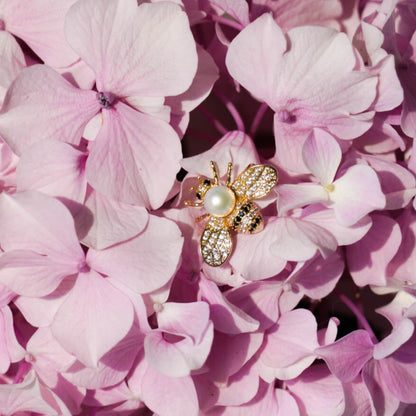 Bee Pearl Brooch