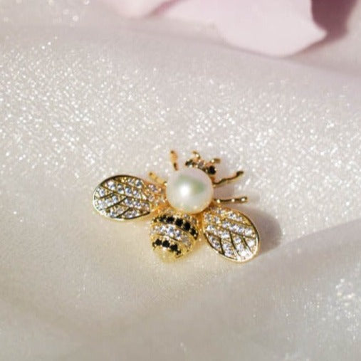 Bee Pearl Brooch