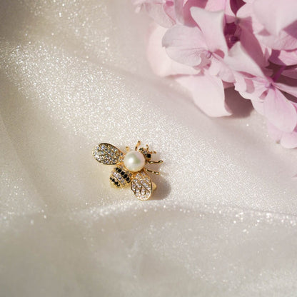 Bee Pearl Brooch