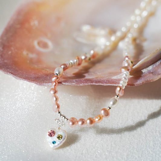 Crystal Love Baroque Pearl Necklace