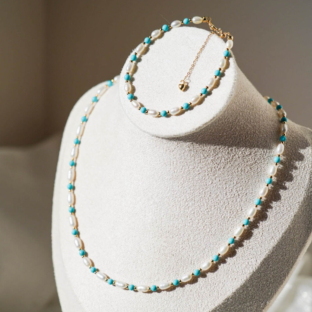 Turquoise Pearl Set