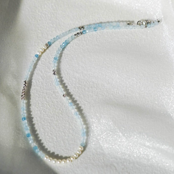 Aquamarine Pearl Necklace