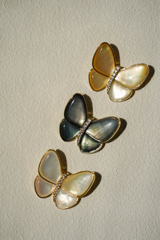 Butterfly Sea Pearl Brooch