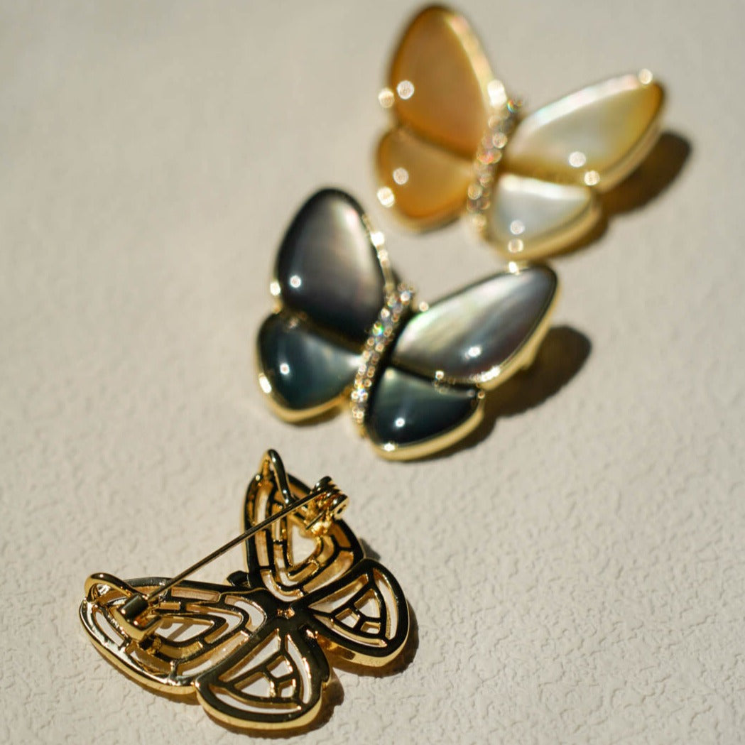 Butterfly Pearl Brooch