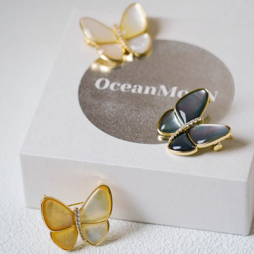 Butterfly Pearl Brooch