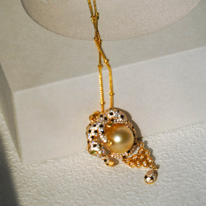 Jaguar South Sea Gold Pearl Necklace