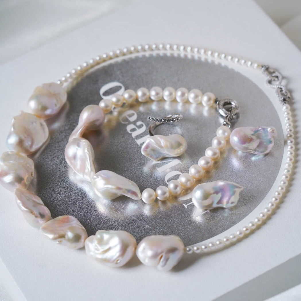 Half-Moon Baroque Pearl Set