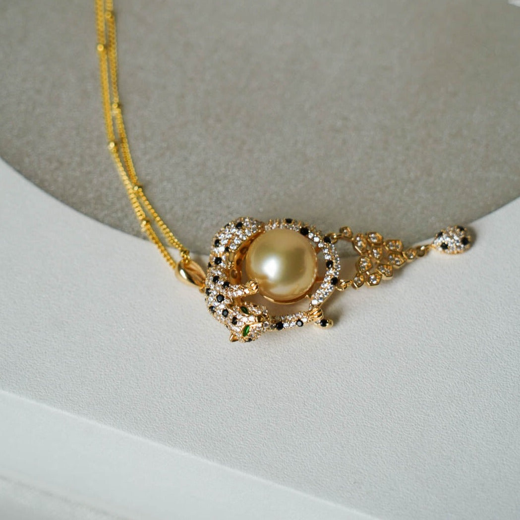 Jaguar South Sea Gold Pearl Necklace