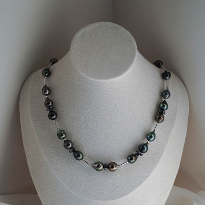 Cross Heart Tahitian Baroque Pearl Necklace