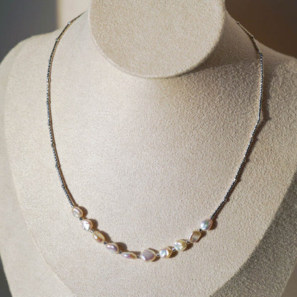 Half-Moon Freshwater Keshi Pearl Necklace