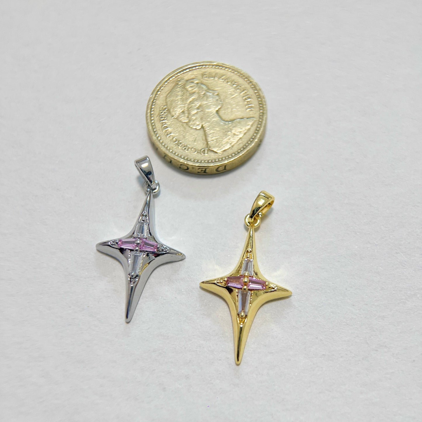 Four-Pointed Star Charm