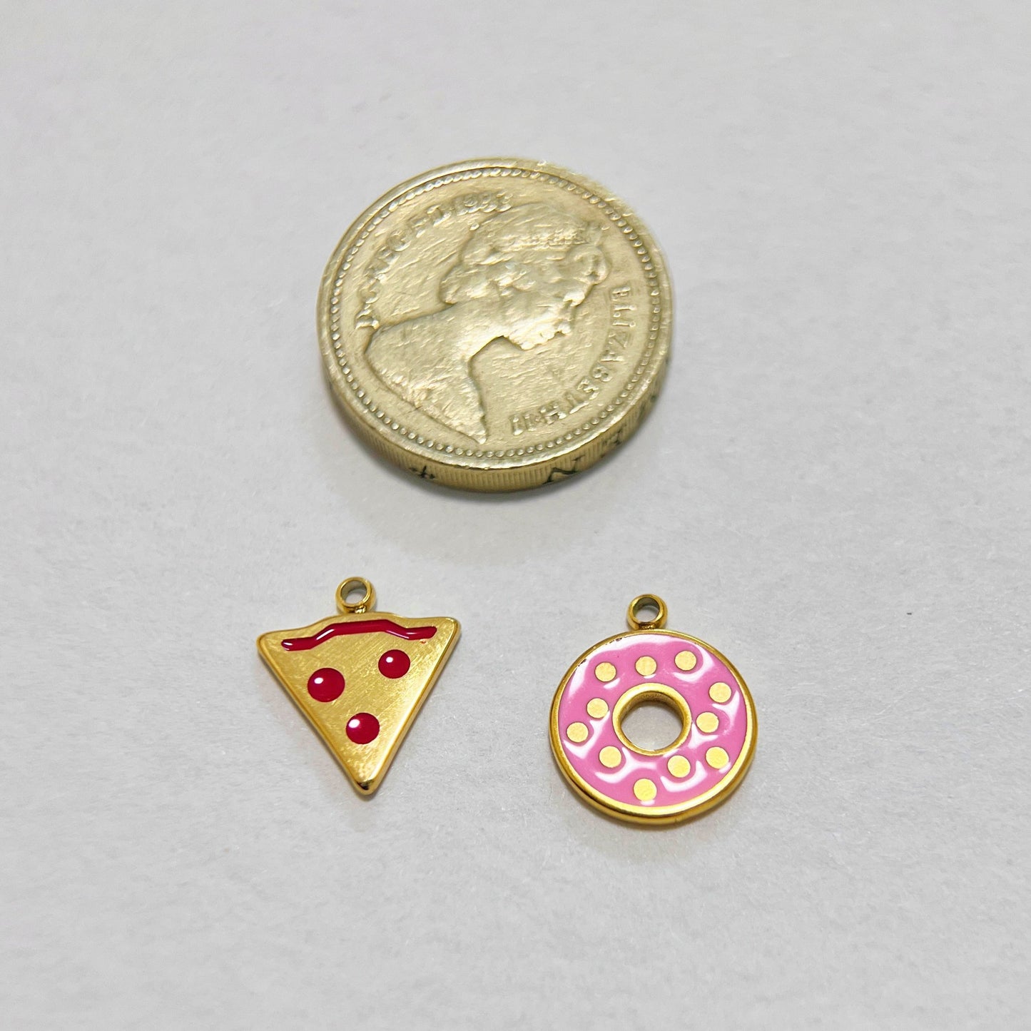 Pizza & Donut Charm