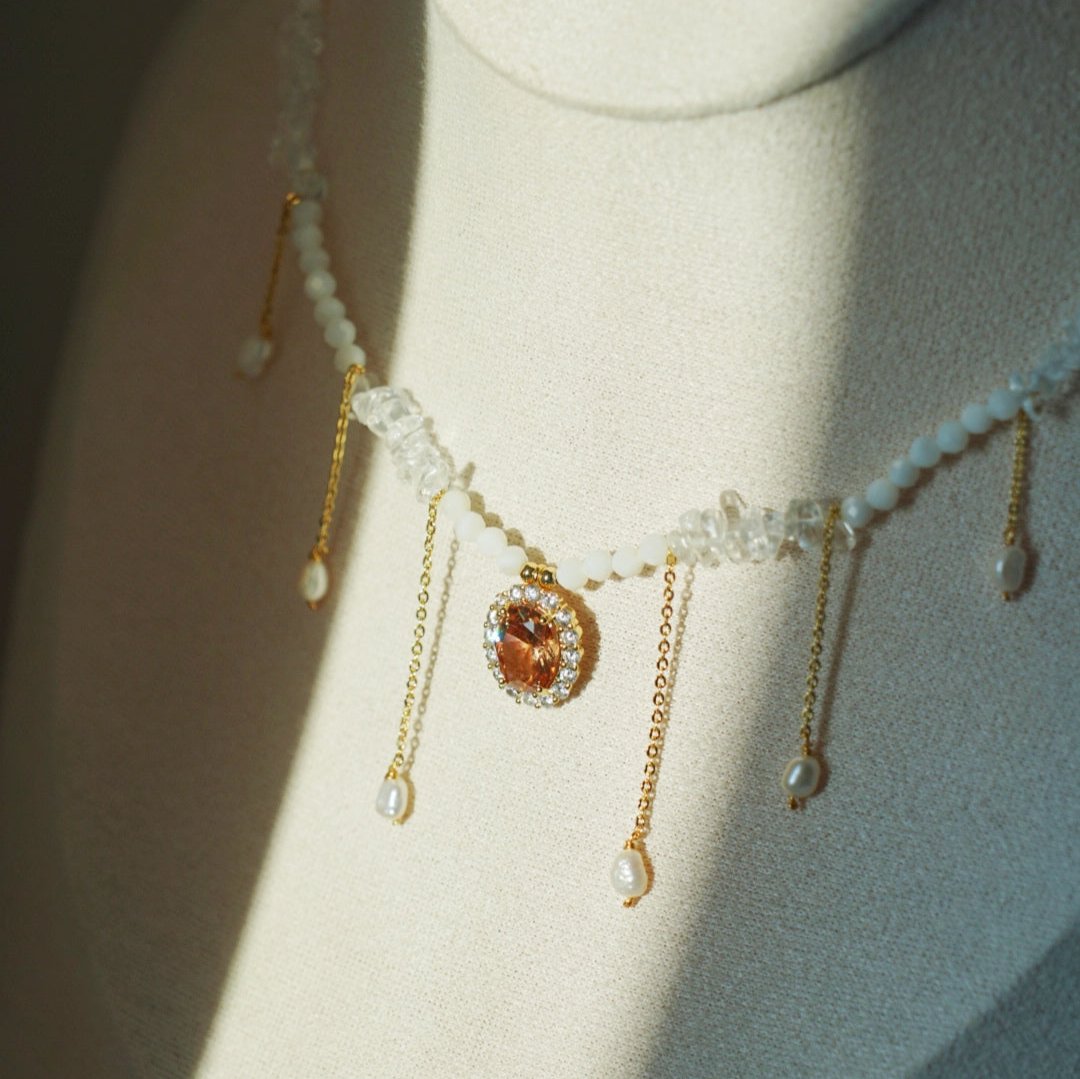 Citrine Tassels Necklace