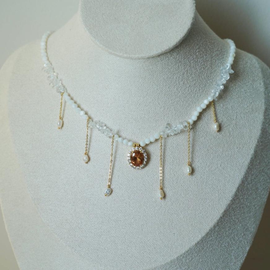 Citrine Tassels Necklace