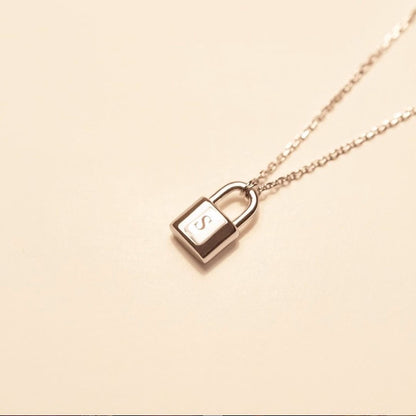 Lock Initials Necklace