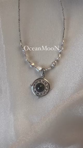 Gyrocompass Tahitian Pearl Necklace